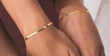 2mm Thin Herringbone Bracelet